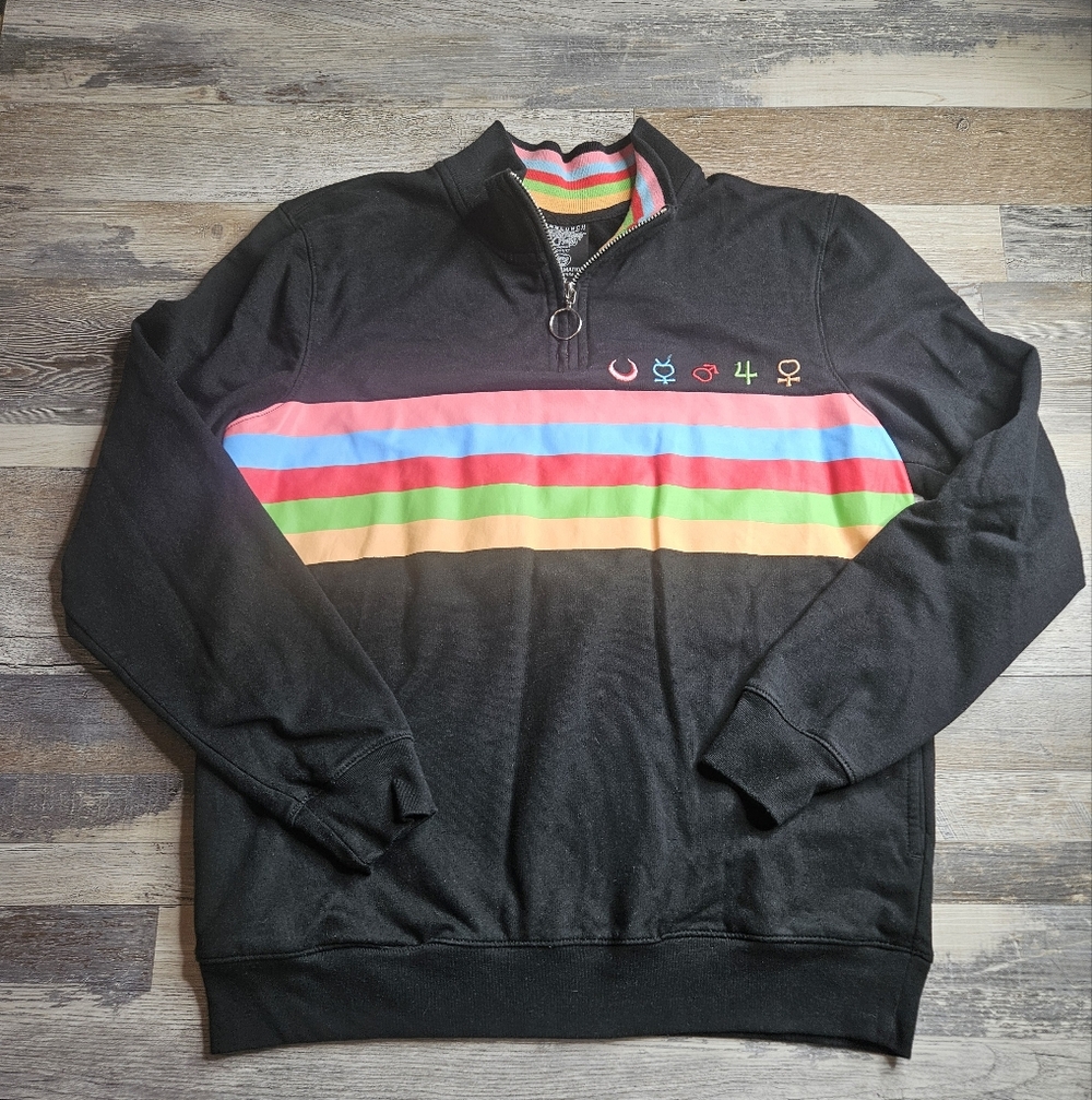 Sailor Moon X Boxlunch Quarter Zip Pullover Black Women's Medium